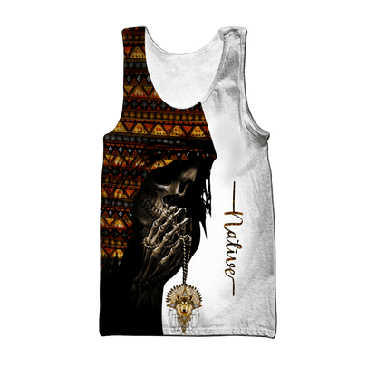 Native American Skull 3D All Over Printed Unisex Shirts