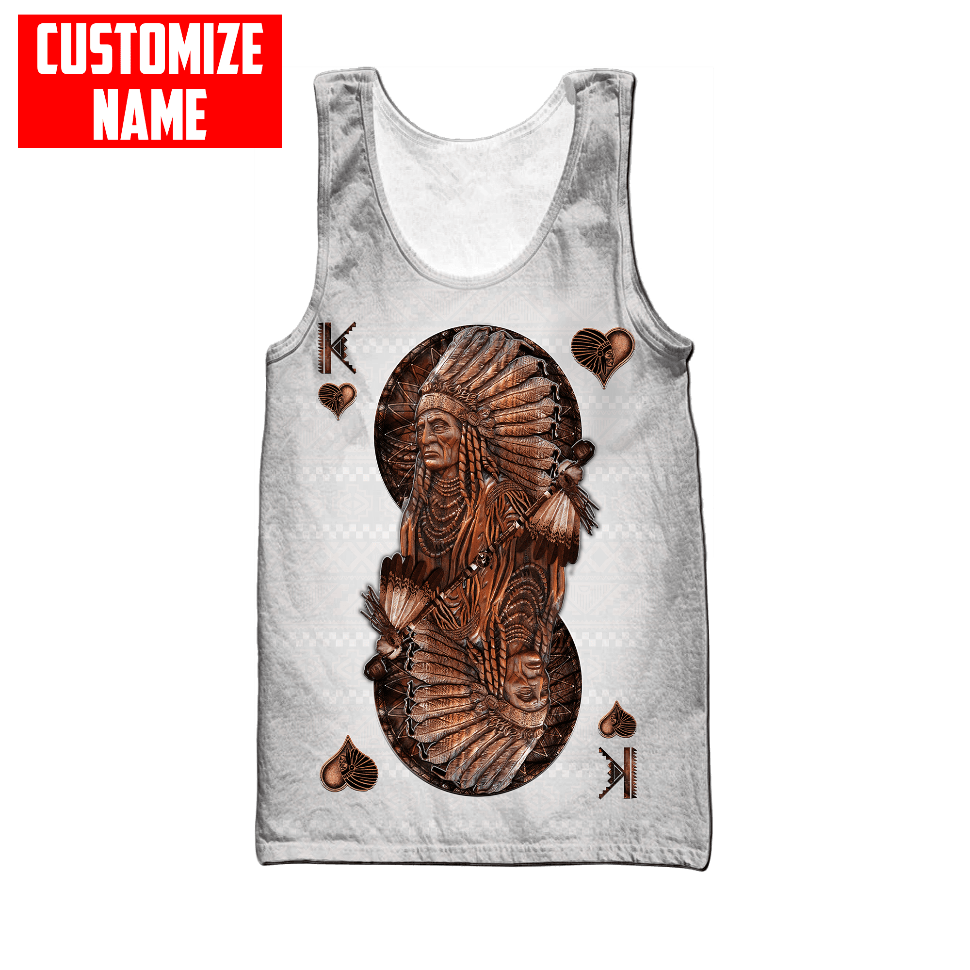 Customized name Native American 3D All Over Printed Unisex Shirts