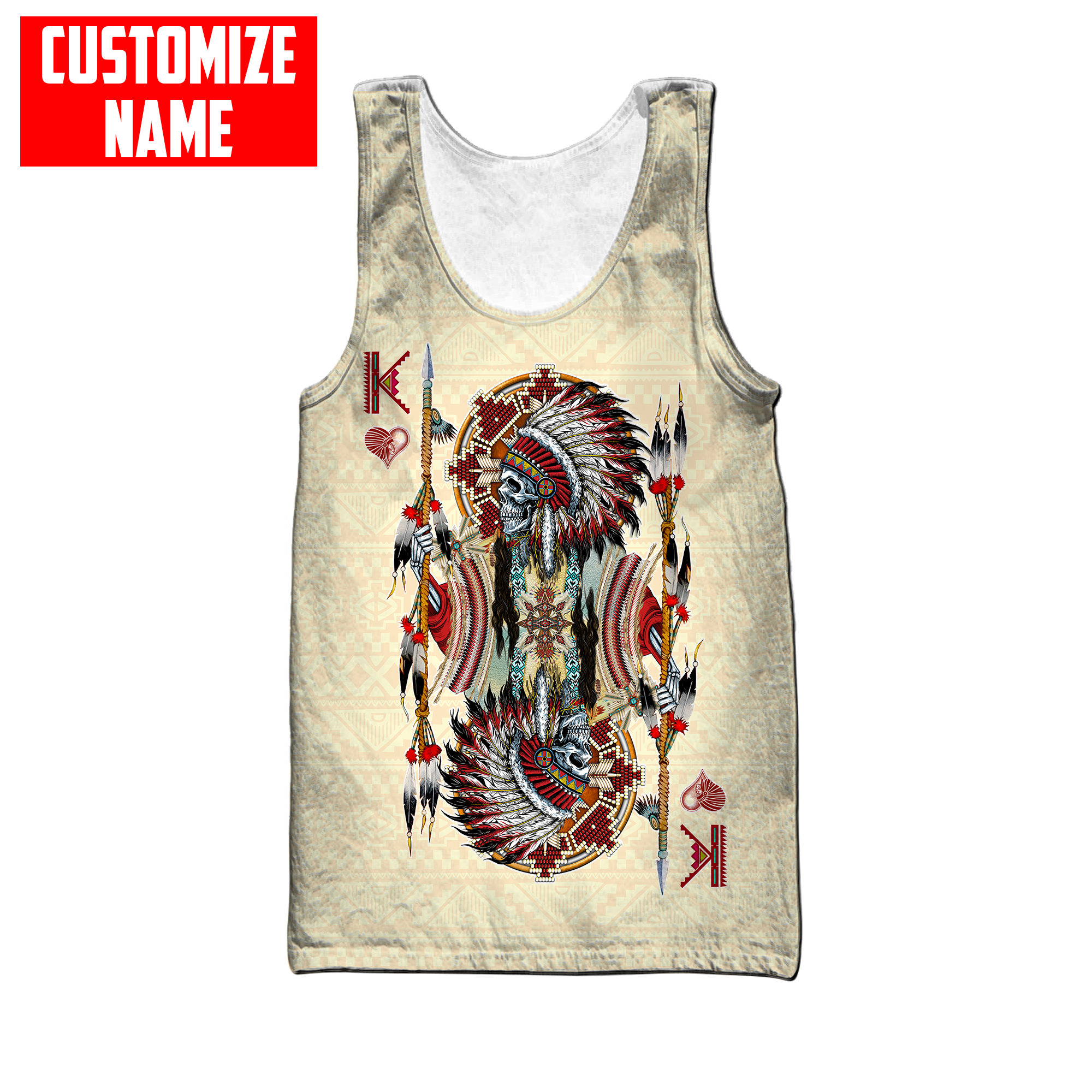 Customized name Native American 3D All Over Printed Unisex Shirts