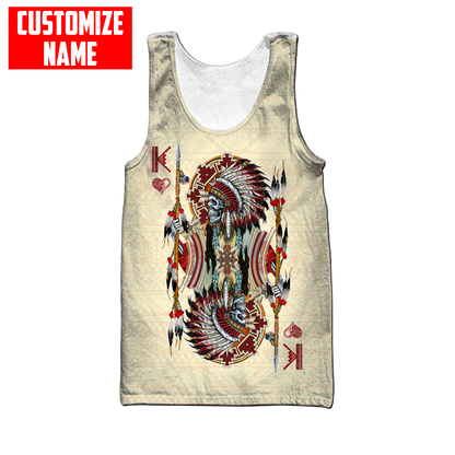 Customized name Native American 3D All Over Printed Unisex Shirts
