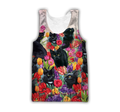 Flower Black Cats Shirts For Men And Women NTN19022104