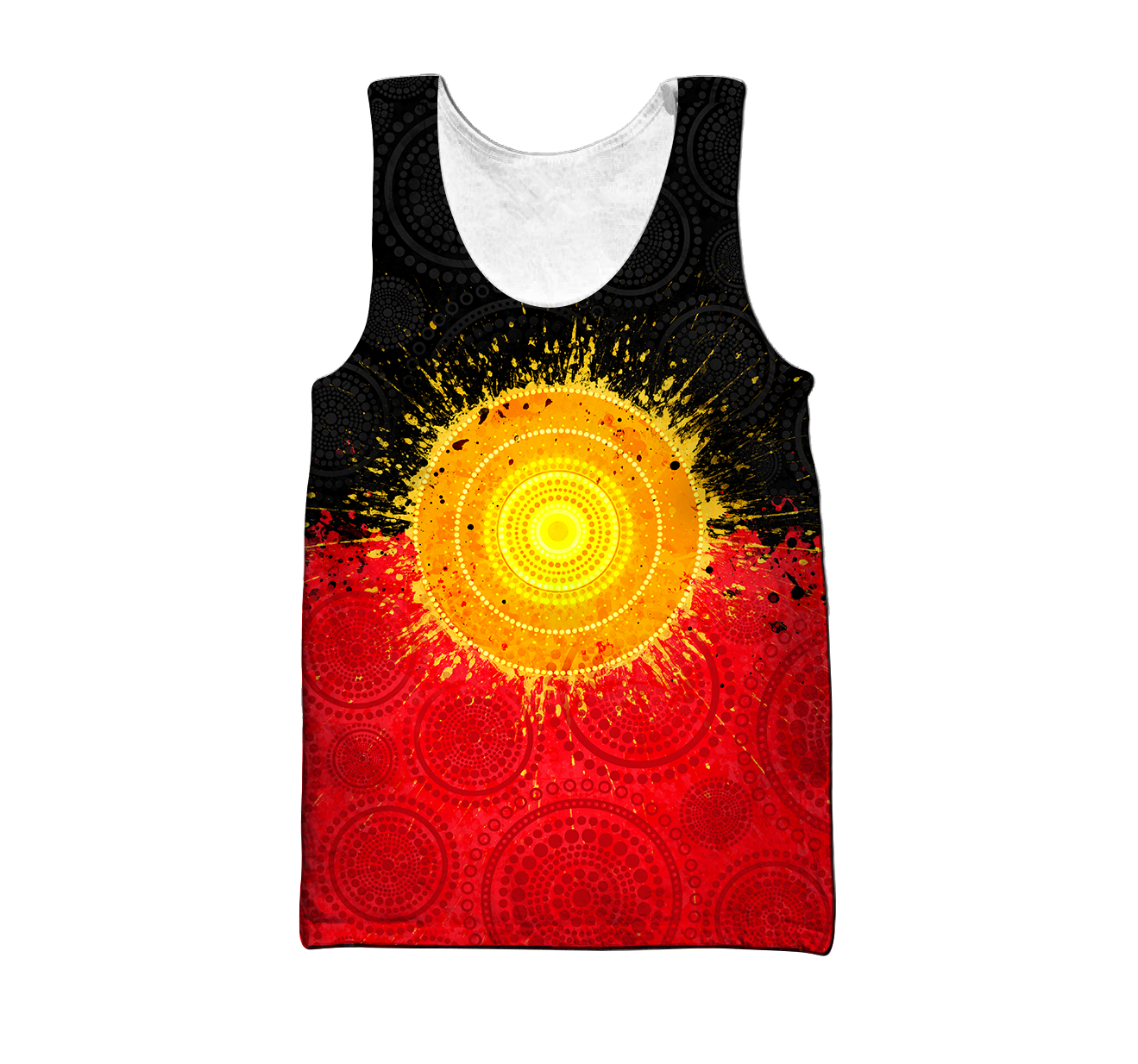Custom name Aboriginal Flag Sun 3D printed summer shirts