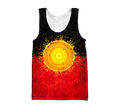 Custom name Aboriginal Flag Sun 3D printed summer shirts