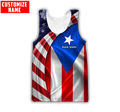 Customize Name Puerto Rico 3D All Over Printed Unisex Shirts