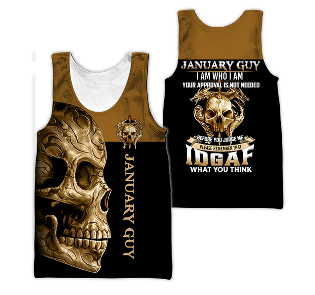 January Guy Skull 3D All Over Printed Shirts For Men and Women MH1012200S1