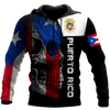 Puerto Rico Skulls With Coat Of Arms Lover Shirt TH20061606S-Apparel-TQH-Hoodie-S-Vibe Cosy™