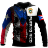 Puerto Rico Skulls With Coat Of Arms Lover Shirt TH20061606S-Apparel-TQH-Hoodie-S-Vibe Cosy™