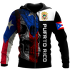 Puerto Rico Skulls With Coat Of Arms Lover Shirt TH20061606S-Apparel-TQH-Zipped Hoodie-S-Vibe Cosy™