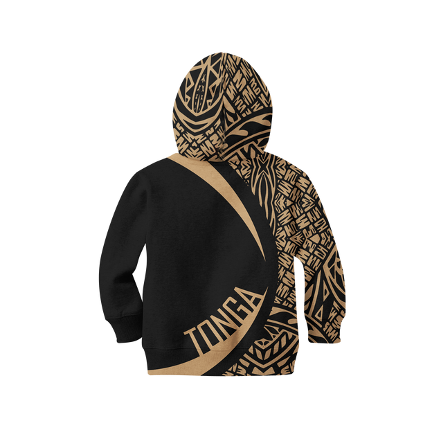 Kid's Tonga Polynesian Hoodie - Circle Style NNK 1227-Apparel-NNK-ZIPPED HOODIE-TODDLER 2T-Vibe Cosy™