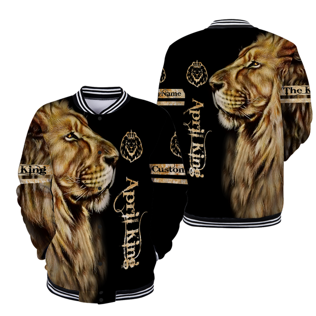 Custom Name April King Lion  3D All Over Printed  Unisex Shirts