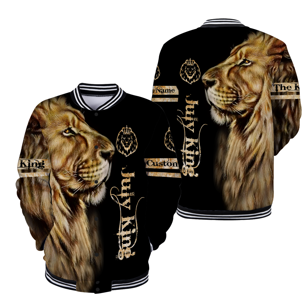 Custom Name July King Lion  3D All Over Printed Unisex Shirts