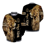 Custom Name May King Lion  3D All Over Printed Unisex Shirts