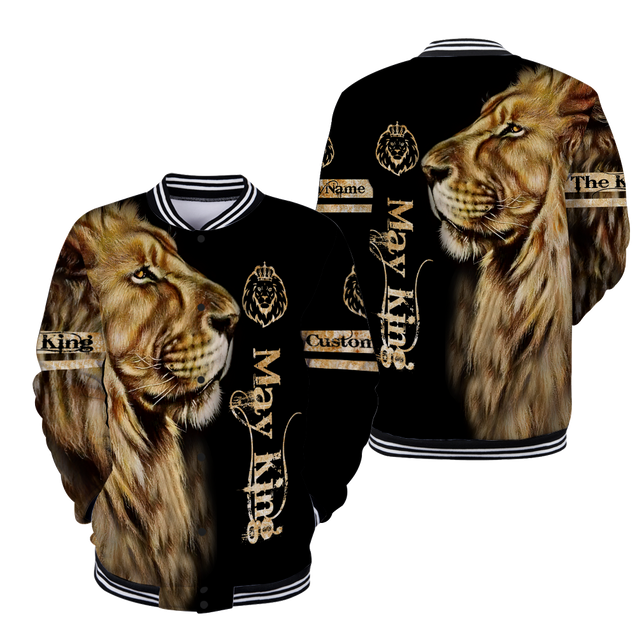 Custom Name May King Lion  3D All Over Printed Unisex Shirts