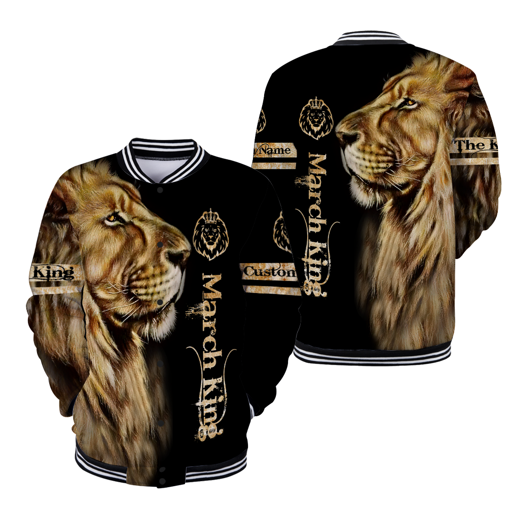 Custom Name March King Lion 3D All Over Printed Unisex Shirt