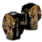 Custom Name March King Lion 3D All Over Printed Unisex Shirt