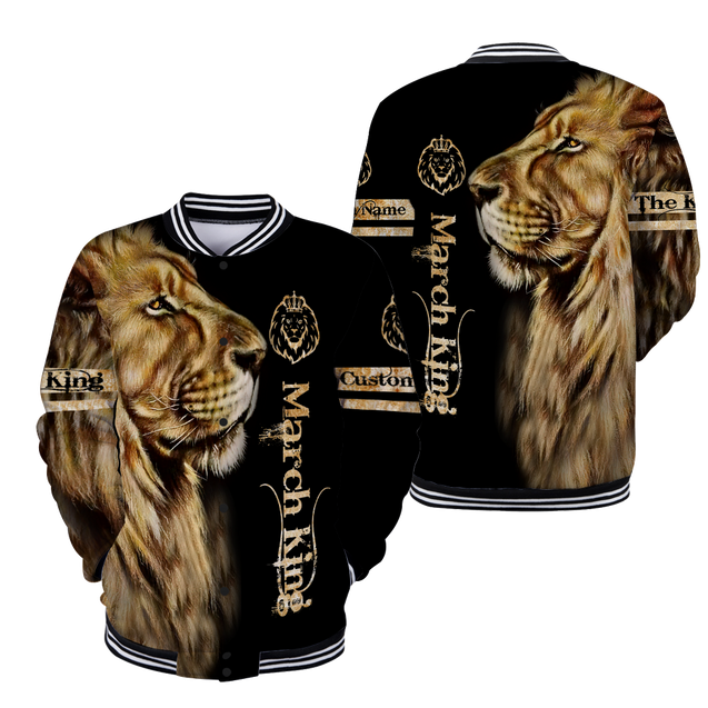 Custom Name March King Lion 3D All Over Printed Unisex Shirt