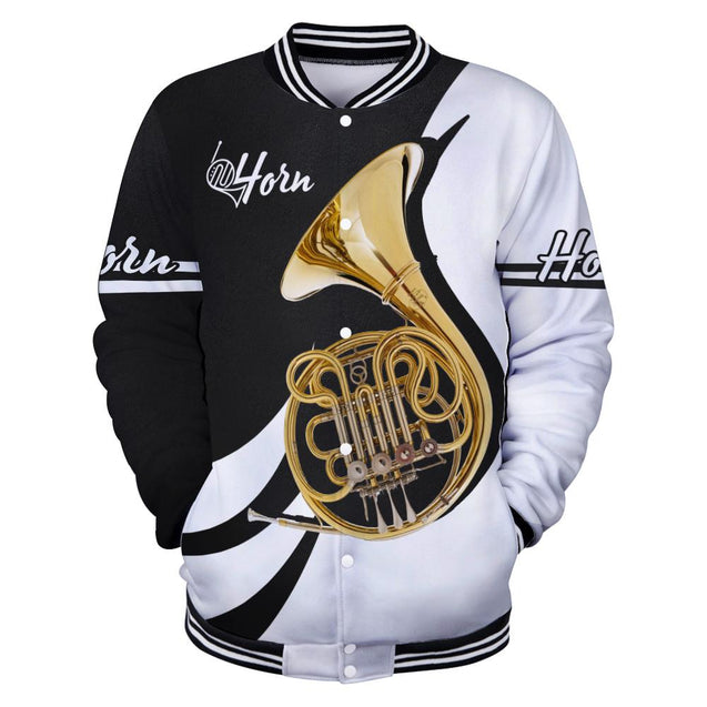 Horn music 3d hoodie shirt for men and women HG HAC24122-Apparel-HG-Baseball jacket-S-Vibe Cosy™