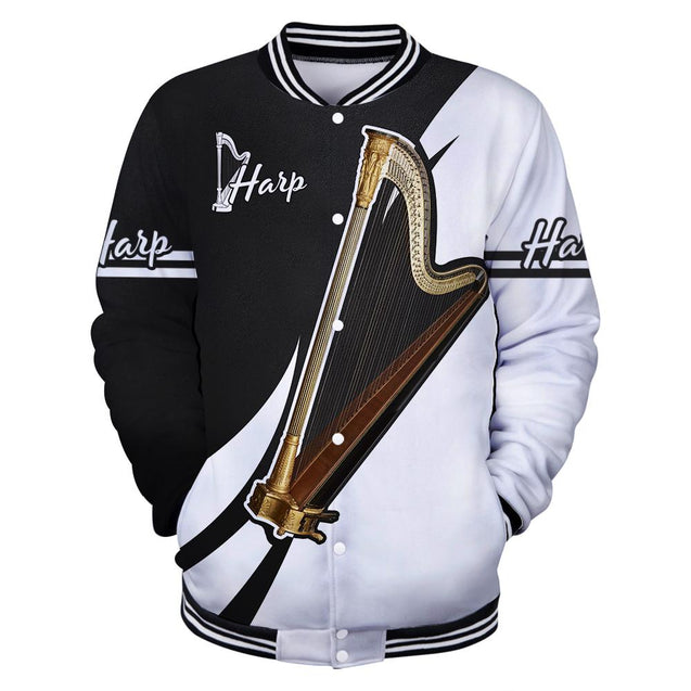 Harp music 3d hoodie shirt for men and women HG HAC21123-Apparel-HG-Zip hoodie-S-Vibe Cosy™