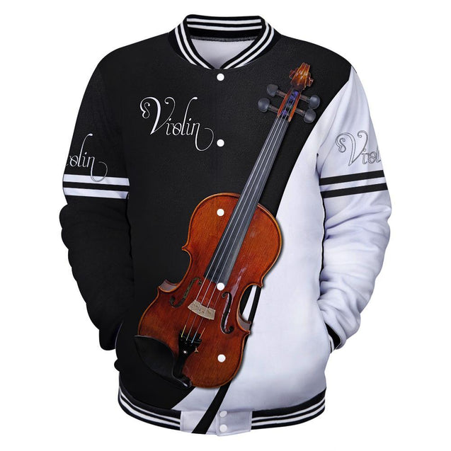 Violin music 3d hoodie shirt for men and women HG HAC16121-Apparel-HG-Baseball jacket-S-Vibe Cosy™