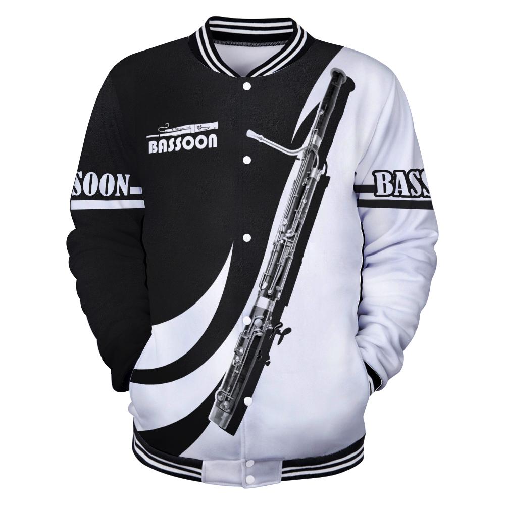 Bassoon music 3d hoodie shirt for men and women HG HAC24121-Apparel-HG-Baseball jacket-S-Vibe Cosy™