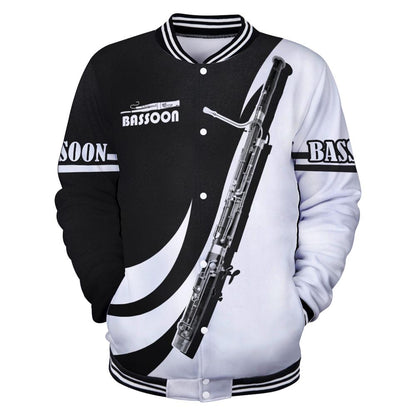 Bassoon music 3d hoodie shirt for men and women HG HAC24121-Apparel-HG-Baseball jacket-S-Vibe Cosy™