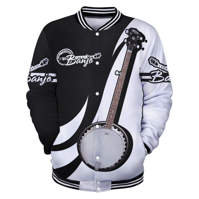 Banjo music 3d hoodie shirt for men and women HG HAC27127-Apparel-HG-Baseball jacket-S-Vibe Cosy™