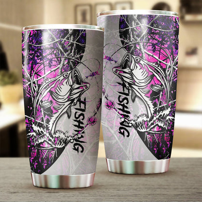 Bass Fishing Country Girl Camo Stainless Steel Tumbler 20 Oz HC27505 - Amaze Style™-Tumbler