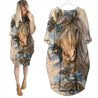 Painting Horse Batwing Pocket Dress TA041112-Apparel-TA-S-Vibe Cosy™