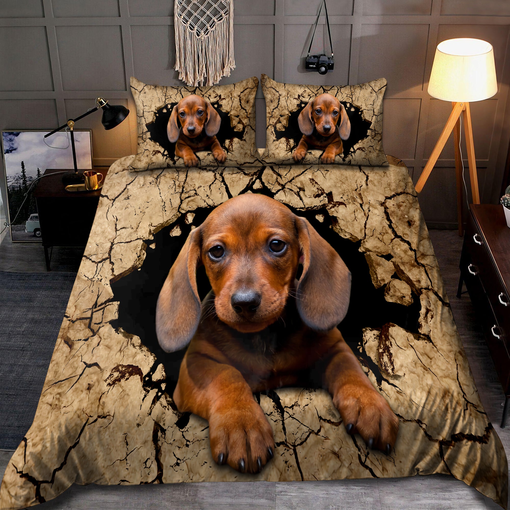 Dachshund bedding set HAC150708S-HG-Bedding Set-HG-US Twin-Vibe Cosy™