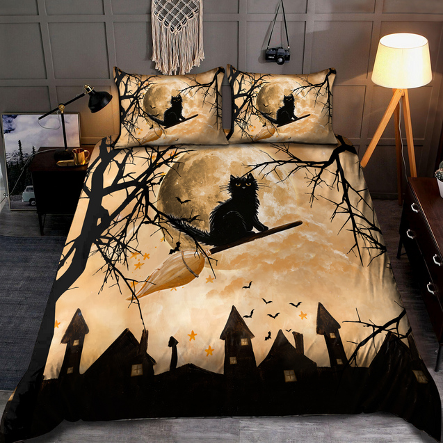 Black Cat Halloween bedding set JJ08082001