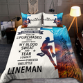 Premium All Over Printed Lineman Bedding Set MEI