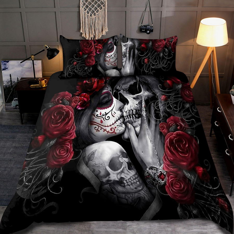 Skull Love 3D all over printed bedding set JJ21052104 NT