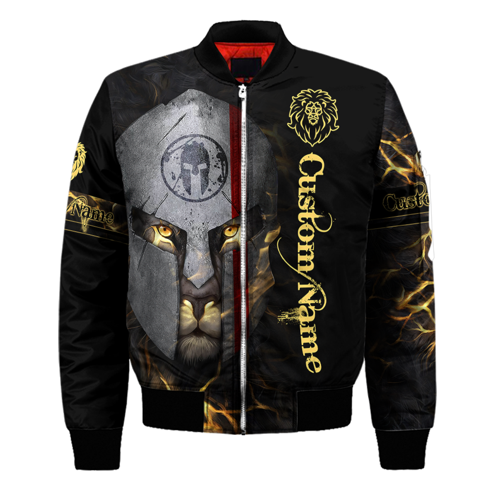 Custom Name Lion Warrior 3D All Over Printed Unisex Shirts