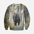 3D All Over Printed Moose Hunting Art Shirts-Apparel-6teenth World-Sweatshirt-S-Vibe Cosy™