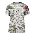 3D All Over Printed Dinosaurs Art Shirts and Shorts-3D All Over Printed Clothes-HP Arts-T-shirt-XS-Vibe Cosy™