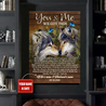 Love Wolf Couple Custom Name 3D All Over Printed Poster Vertical