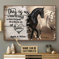 Love Horse Custom Name 3D All Over Printed Poster Horizontal