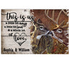 Deer Hunting Custom Name 3D All Over Printed Poster Horizontal