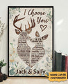 Deer I Choose You  3D All Over Printed Poster Vertical