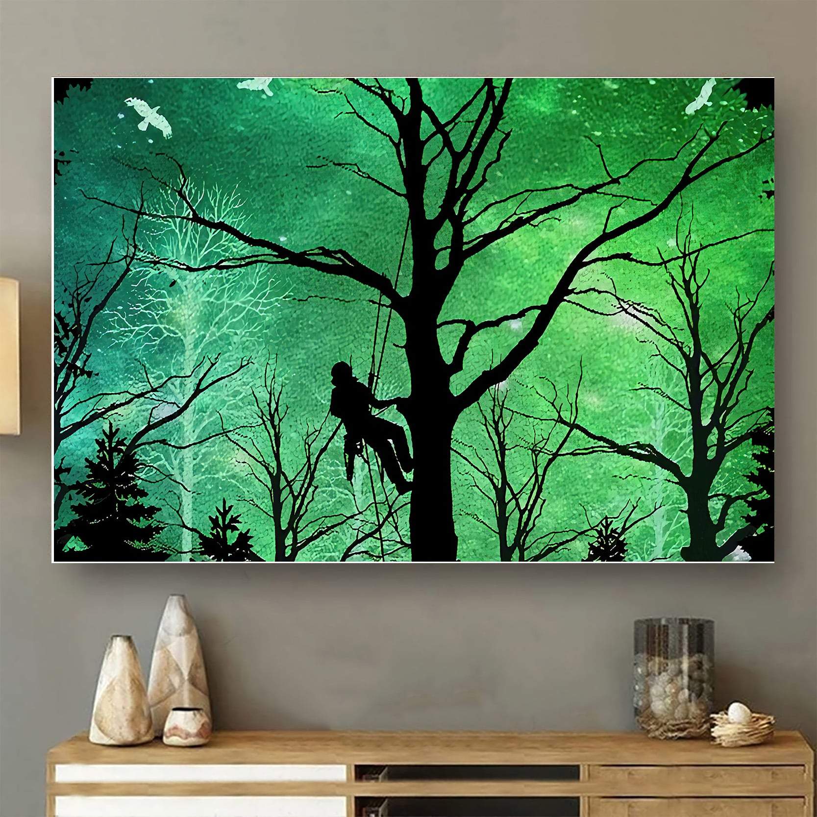 3D Printed Arborist Logger Lumberjack Poster Horizontal MEI