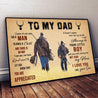 To My Dad Dad Hunting 3D All Over Printed Poster Horizontal