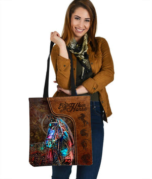 Love Horse 3D Printed Canvas Tote Bag