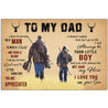 To My Dad Dad Hunting 3D All Over Printed Poster Horizontal