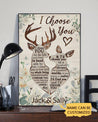 Deer I Choose You  3D All Over Printed Poster Vertical