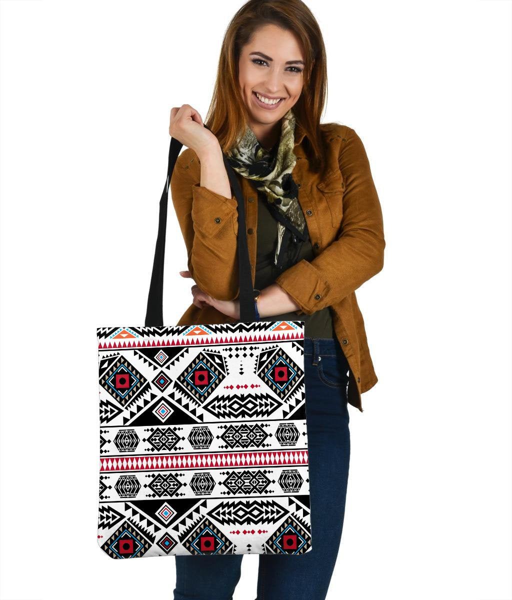 Native American 3D Printed Canvas Tote Bag