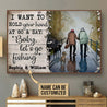 Couple Fishing 3D All Over Printed Poster Horizontal