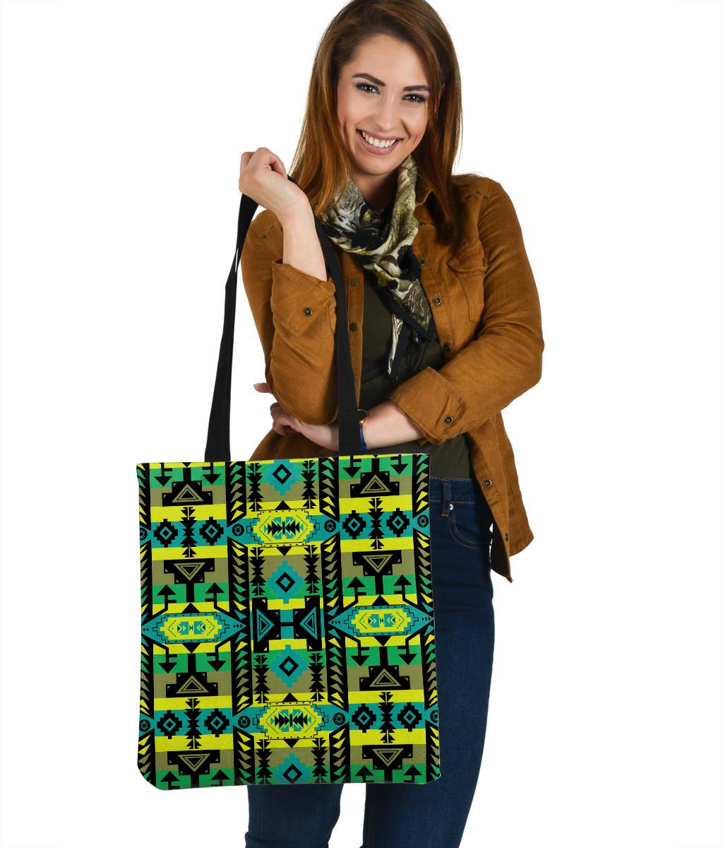 Native American 3D Printed Canvas Tote Bag