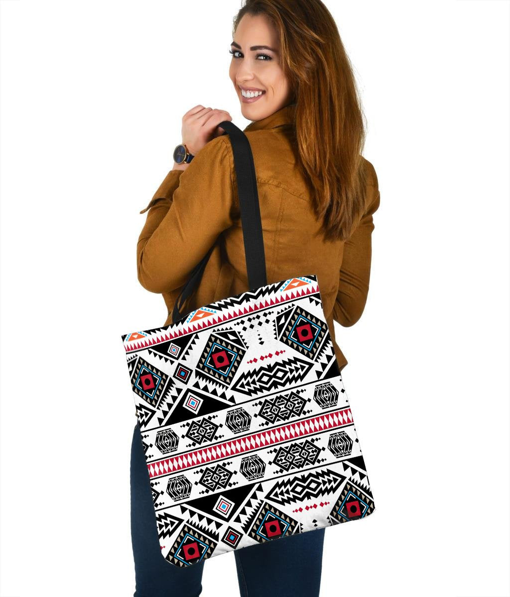 Native American 3D Printed Canvas Tote Bag