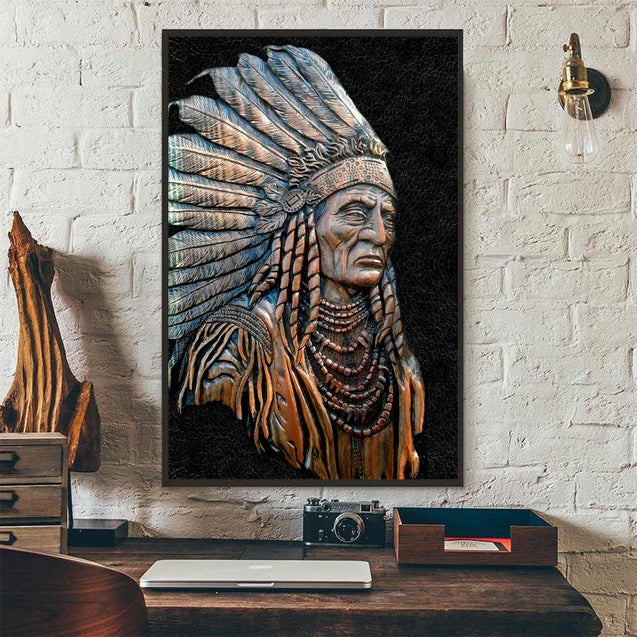 Native American Poster Vertical 3D Printed