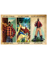 3D Printed Arborist Logger Lumberjack Poster Horizontal MEI